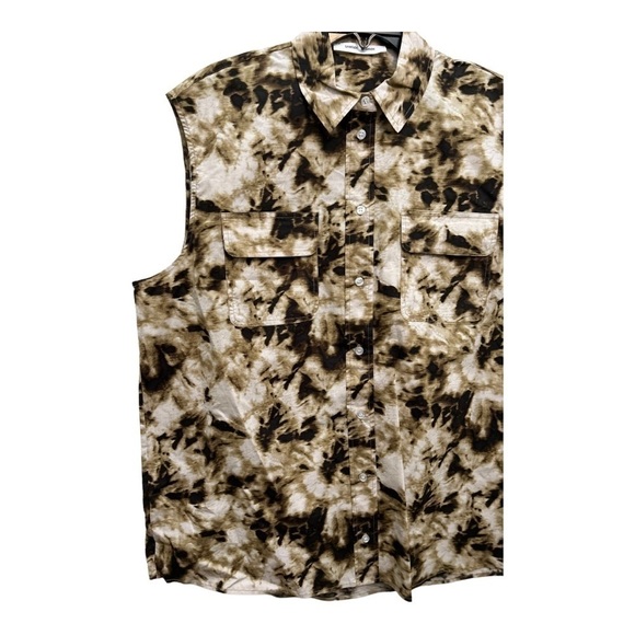 SAMSOE SAMSOE Tea Shirt Top in Camo Clay, Size M - Picture 9 of 15